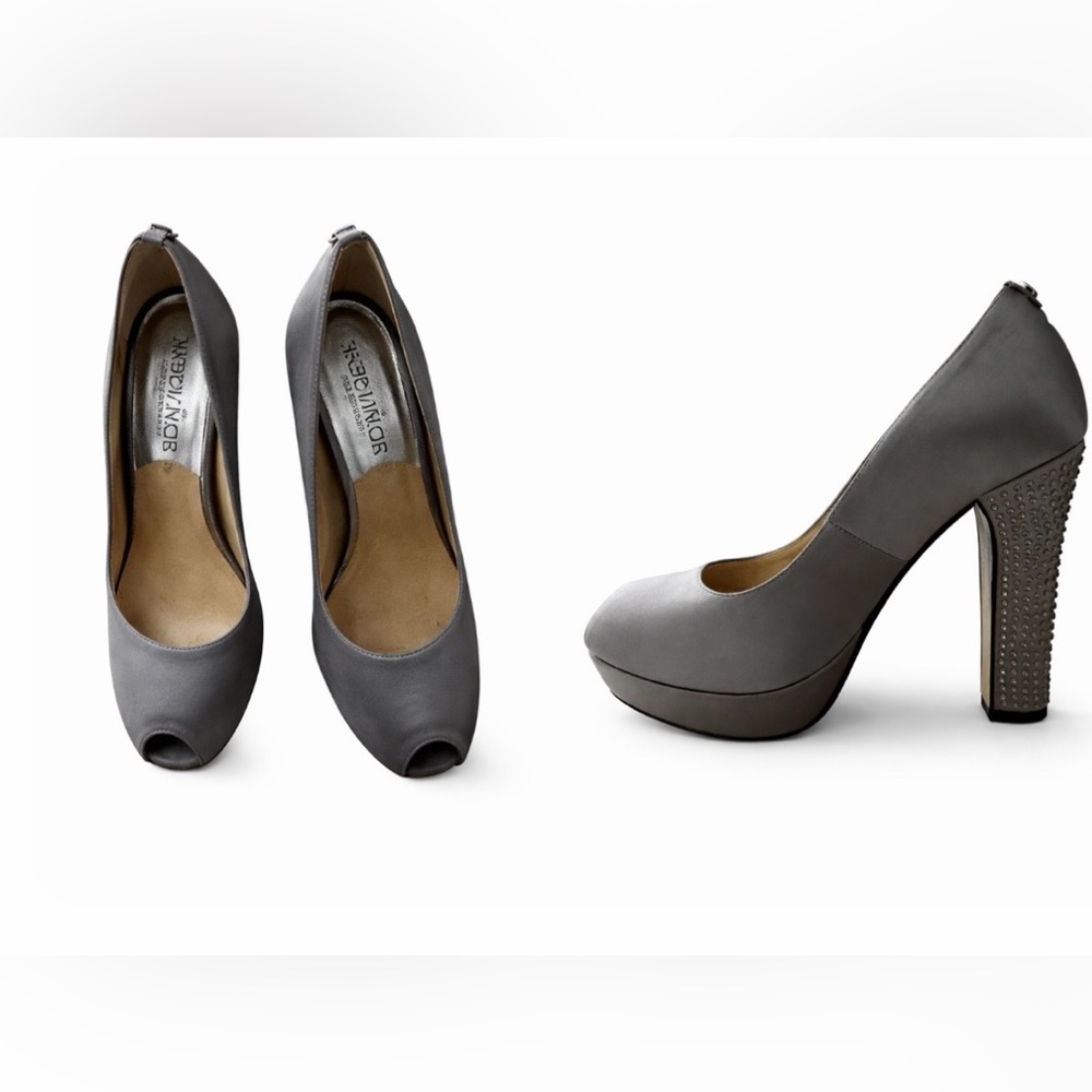 Michael Kors gray Peep-Toe pumps